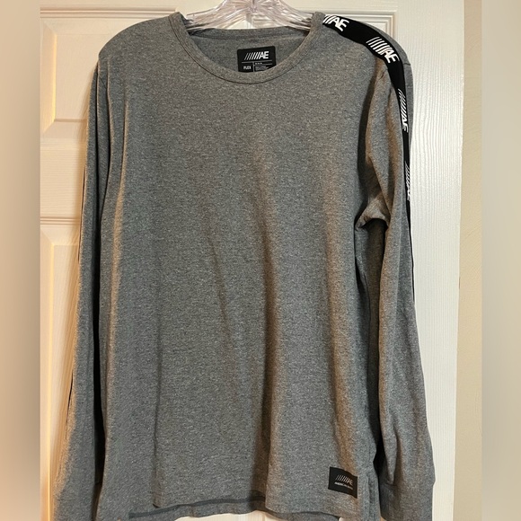 Gray Long Sleeve Shirt with AE Logo - Picture 1 of 2